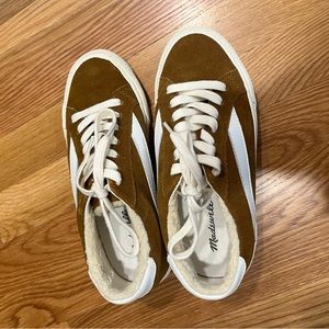 Madewell Sidewalk Low Top Sneakers in Suede & Sherpa Style AE241 NEW